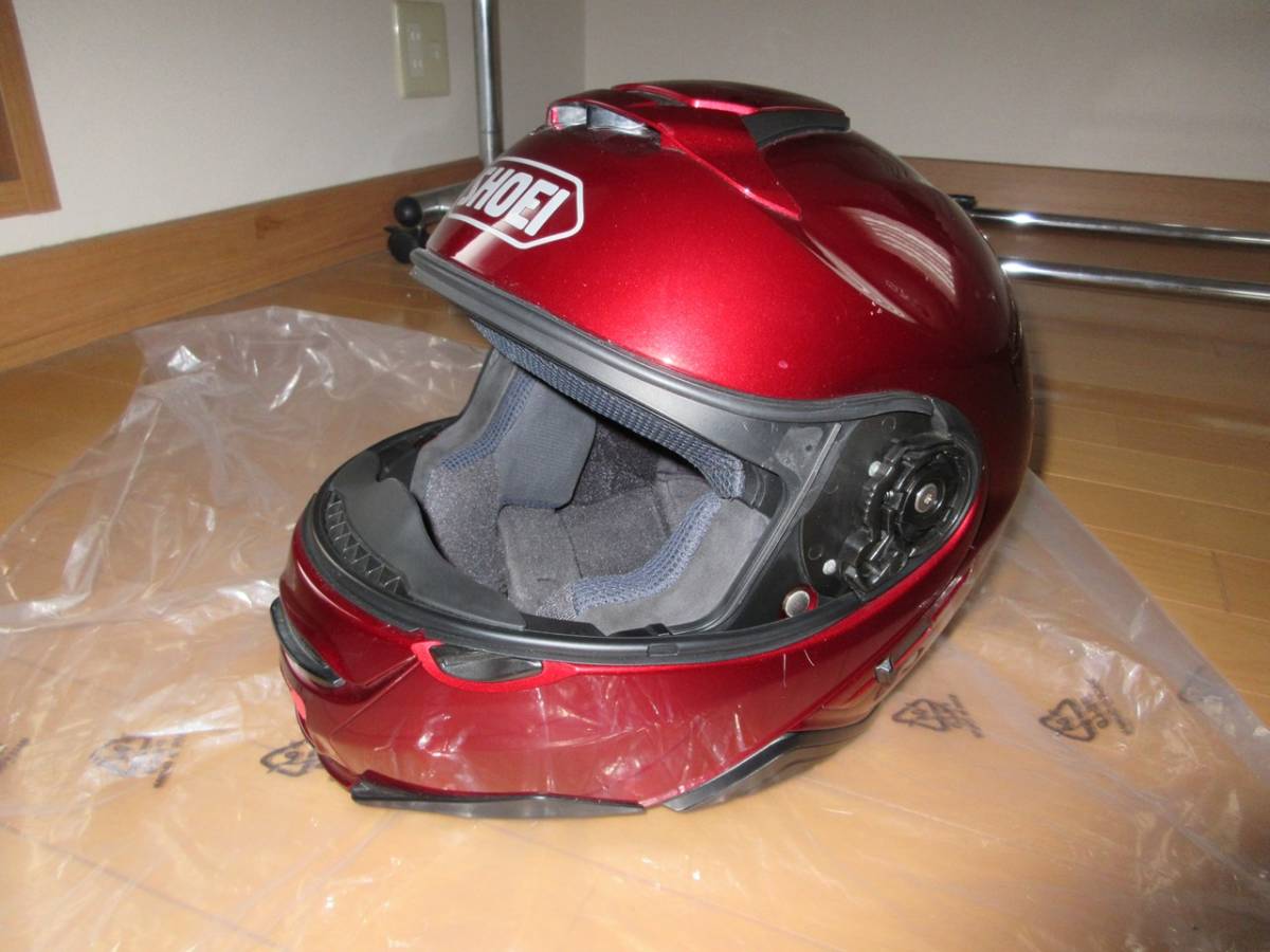断捨離・SHOEI NEOTECH II ネオテック2 Mサイズ ワインレッド 中古