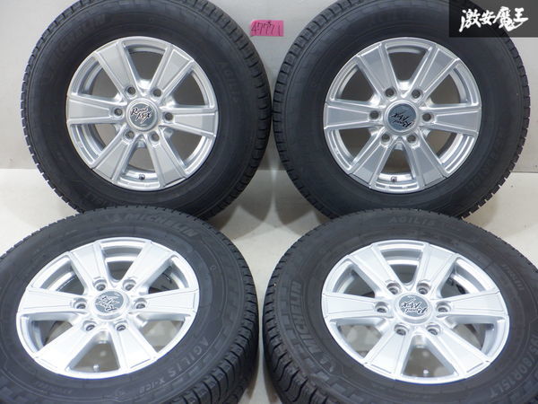 ●Dodd Max ロードマックス 15インチ 5.5J ＋45 6H 6穴 PCD139.7 シルバー系 ホイール タイヤ 4本セット ハイエース キャラバン