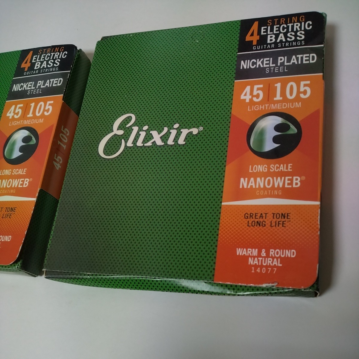 未使用品 2個セット Elixir BASS 4STRING #14077 NANOWEB COATING 4