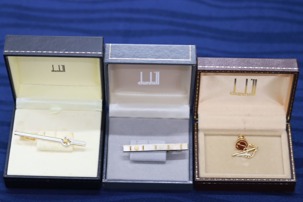 1円 正規まとめ 3点 ダンヒル タイピン カフス 箱付 3点まとめて 大量セット KOR 2000000