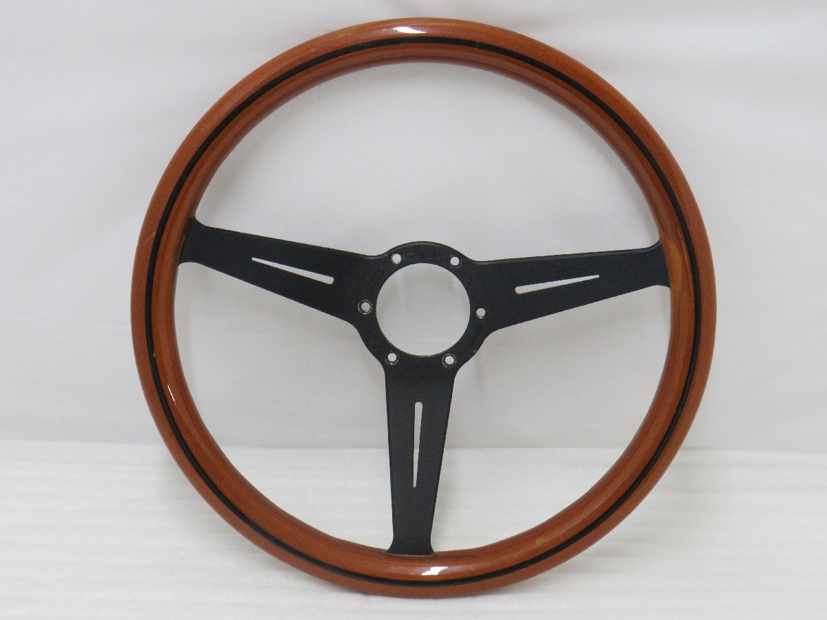 ◎100☆NARDI ナルディ ウッドステアリング ブラックスポーク ハンドル