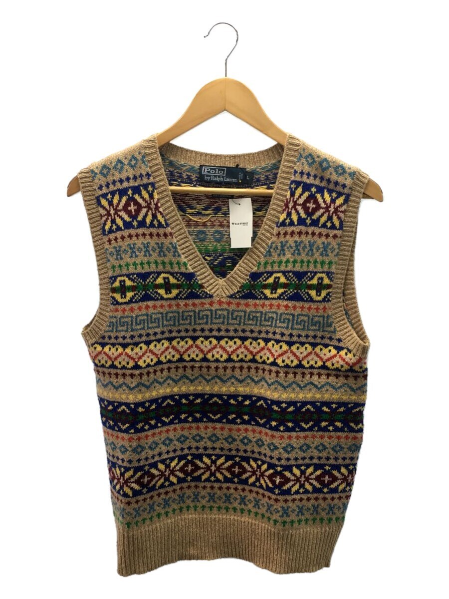 極美品 ラルフローレン 現行 フェアアイルカシミヤVネックカーディガン