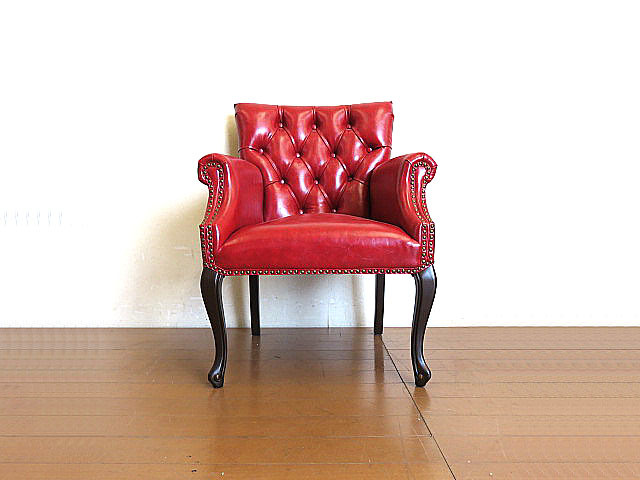 VINCENT ヴィンセント ハイバック ダイニングチェア レッド アンティーク VINCENT ヴィンセント ハイバック ダイニングチェア レッド アンティーク