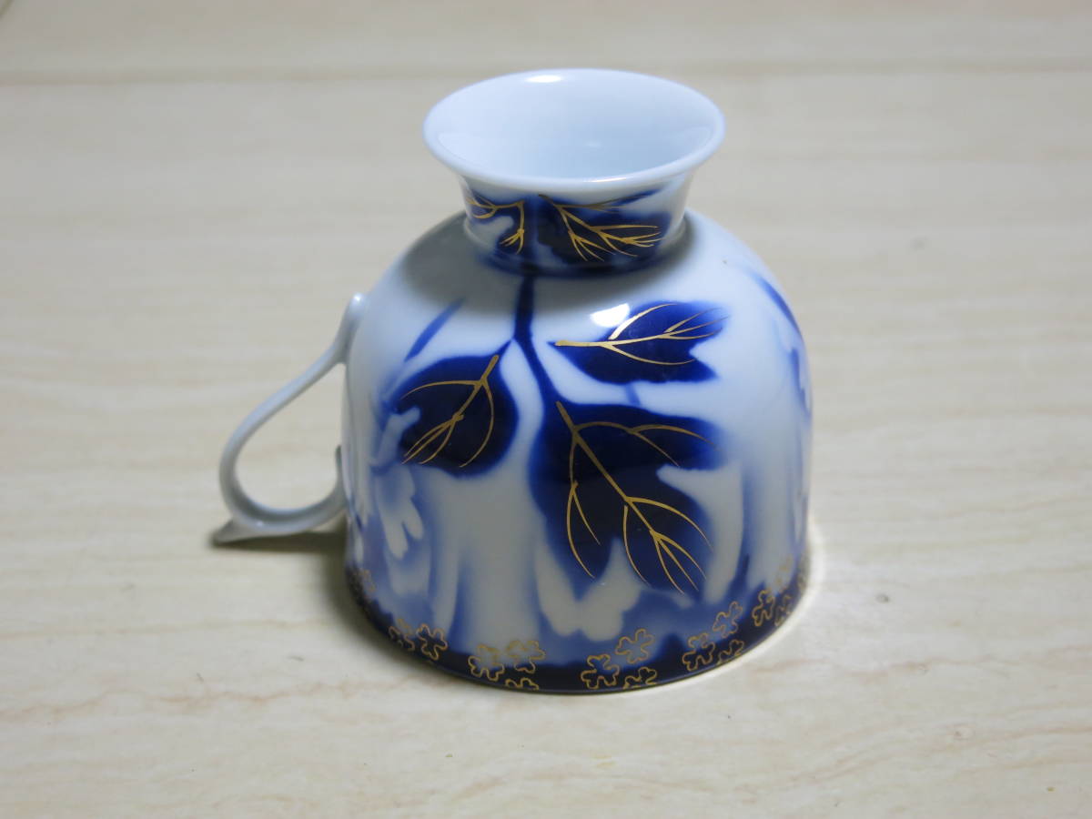 美品！】 深川製磁 ☆牡丹金ミル 高台コーヒー碗皿 カップ＆ソーサー