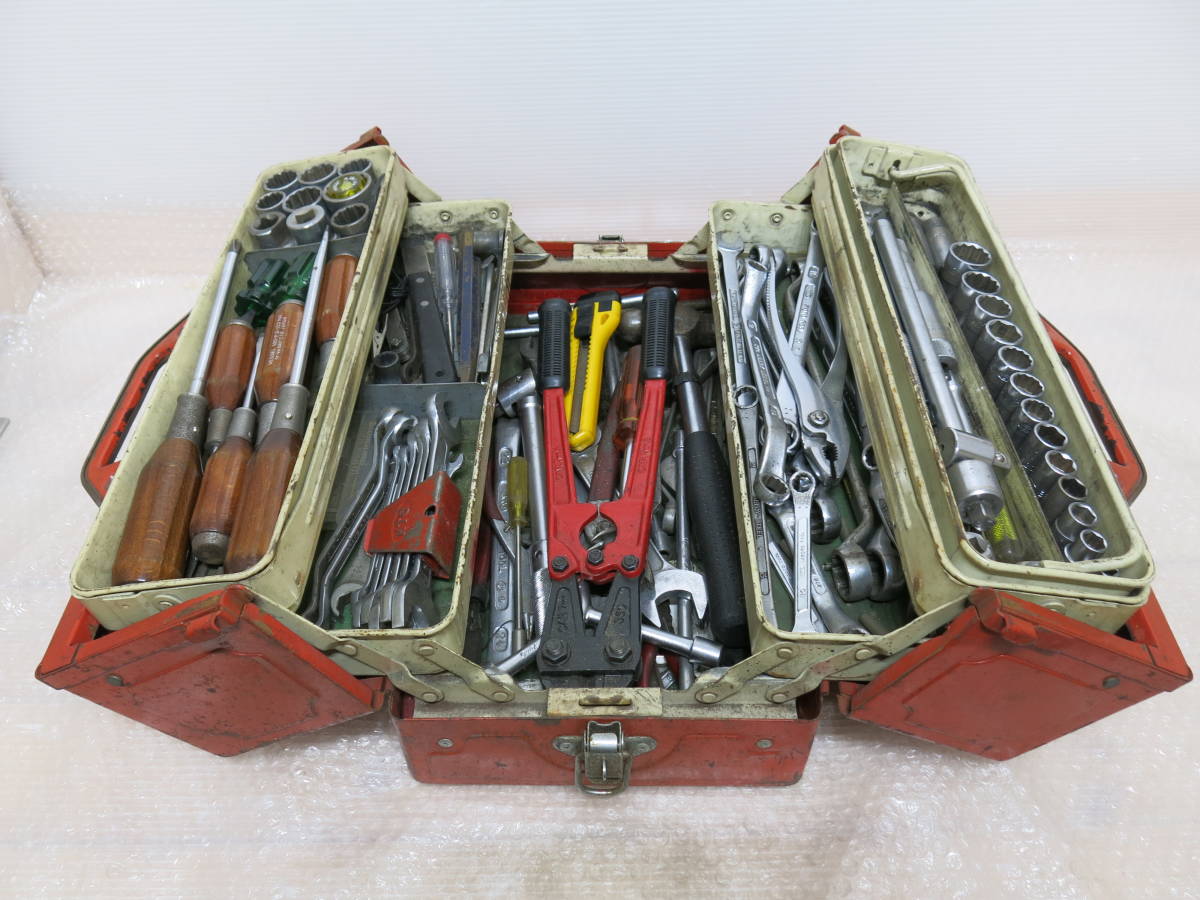 KTC 工具箱 工具付き まとめて ツールセット 自動車整備 道具箱(工具 