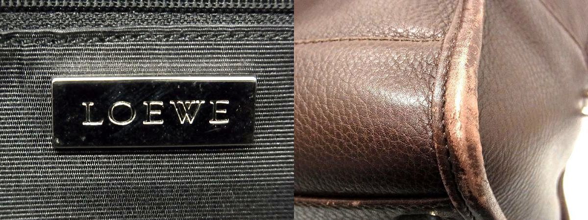 1円 LOEWE ロエベ アナグラム アマソナ32 レザー ハンドバッグ トート