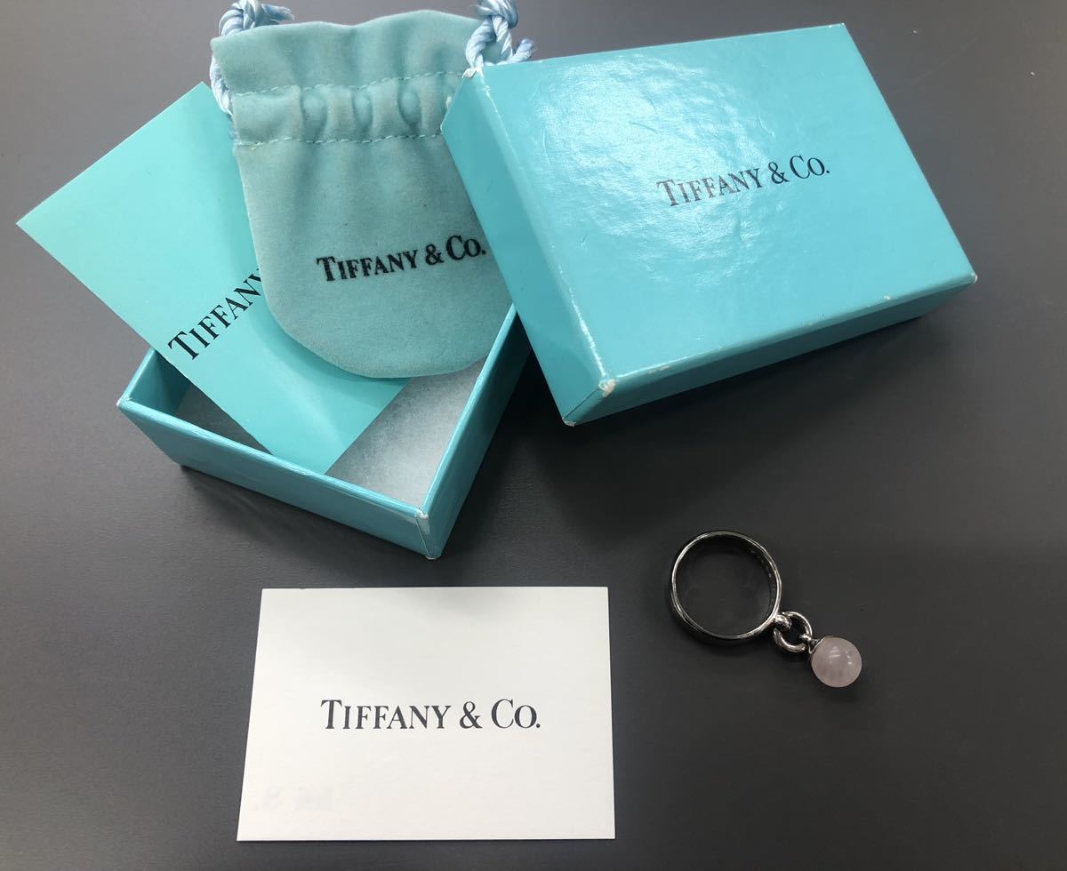 TIFFANY&Co. ティファニー ボールダングル ローズクォーツ リング 