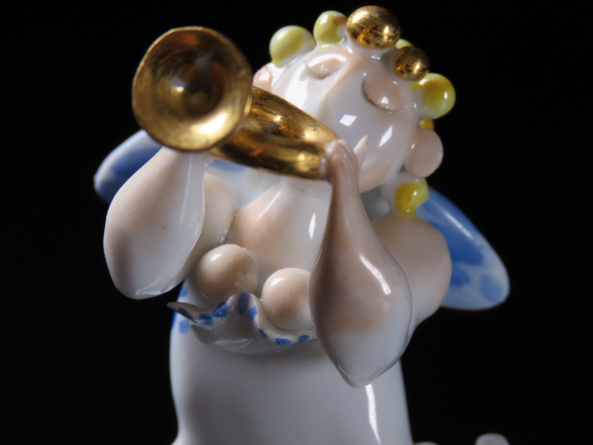 晃】MEISSEN マイセン ペーター・シュトラング 作 天使の楽隊 音楽隊 