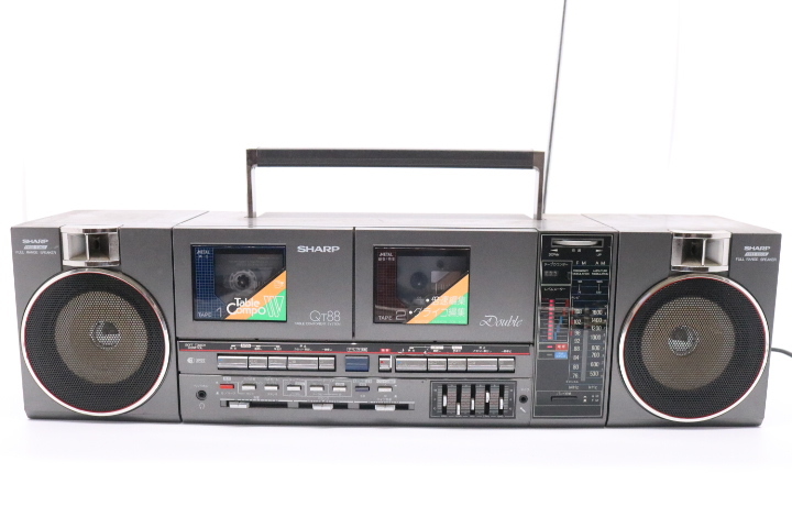 あ*し様 通電OK シャープ ラジカセ レトロ 当時物 QT88MKII SHA ト石】 ☆昭和レトロ☆ SHARP シャープ QT88 TV サウンドシステム