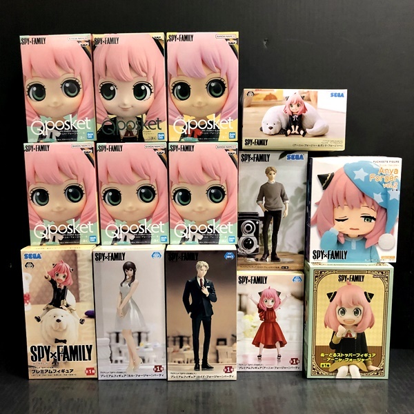 ■【未開封】SPYｘFMILY スパイファミリー プライズ フィギュア まとめ 14体セット (28) / アーニャ ロイド ヨル ボンド
