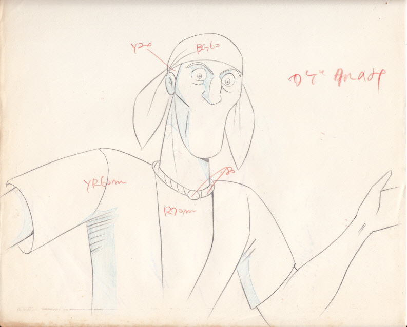 「「宝島」セル画＋動画　出崎統　杉野昭夫 アニメ宝島 セル画 フリント出崎統杉野昭夫東京ムービー