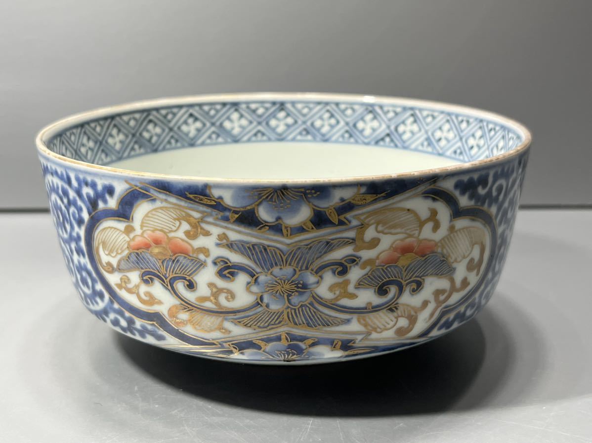 古伊万里 蛸唐草文錦手 平鉢 古伊万里 江戸後期 | 赤絵 大鉢