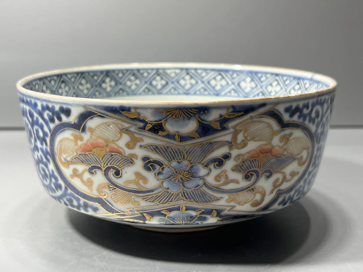 古伊万里 蛸唐草文錦手 平鉢 古伊万里 江戸後期 | 赤絵 大鉢