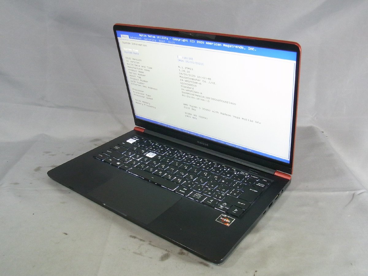 B34520 O-04316 mouse computer X4-aR5PCSAR-A AMD Ryzen 5 3500U 16GB ジャンク