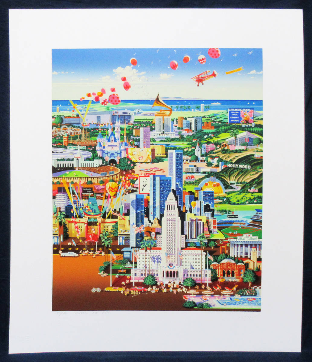 アメリカ人画家 terry herb作 仔犬をからかって アクリル画 アメリカ人