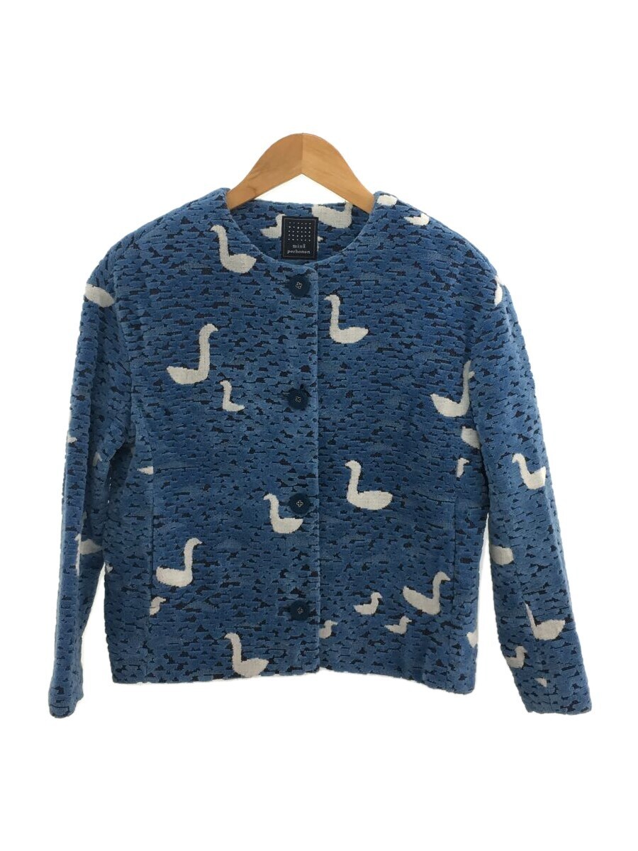 mina perhonen◆winter lake/ジャケット/36/コットン/BLU/総柄