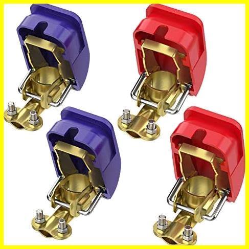 AUTOUTLET バッテリーターミナル 2ペア D端子用 バッテリー端子 ターミナル 車用 D端子 クイックリリース クランプ キャラバン_1