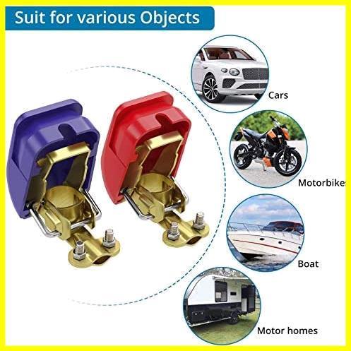 AUTOUTLET バッテリーターミナル 2ペア D端子用 バッテリー端子 ターミナル 車用 D端子 クイックリリース クランプ キャラバン_3