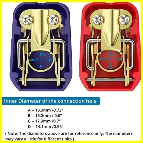 AUTOUTLET バッテリーターミナル 2ペア D端子用 バッテリー端子 ターミナル 車用 D端子 クイックリリース クランプ キャラバン_4