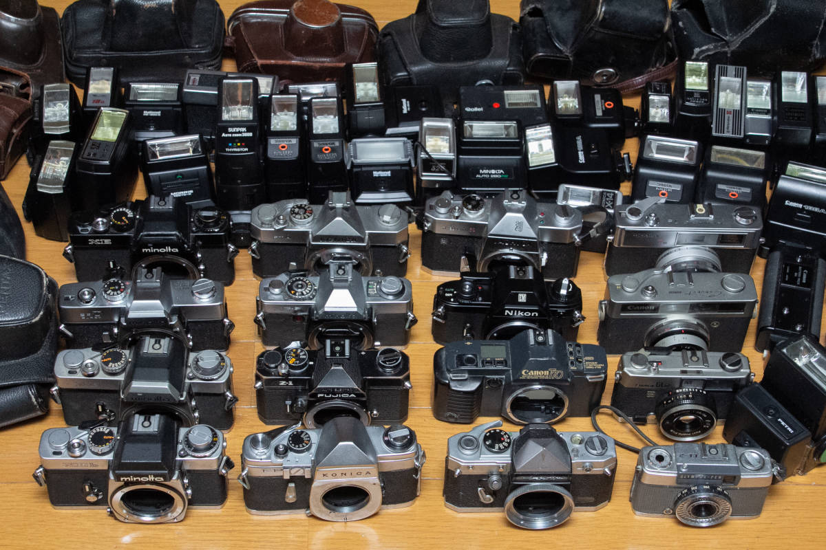 MFフィルム一眼レフカメラ他 ニコン、ミノルタ、キヤノン、コニカ