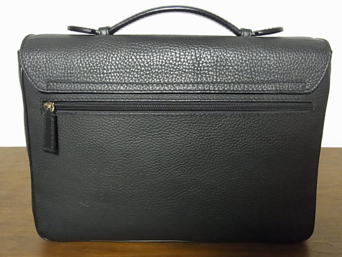 dunhill ダンヒル バッグ 手持ち鞄 牛革 黒 美品 イタリア製 ダンヒル