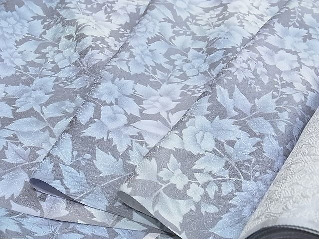 着物屋こころ□小紋 反物 着尺 草花文 暈し染め 丹後ちりめん 正絹