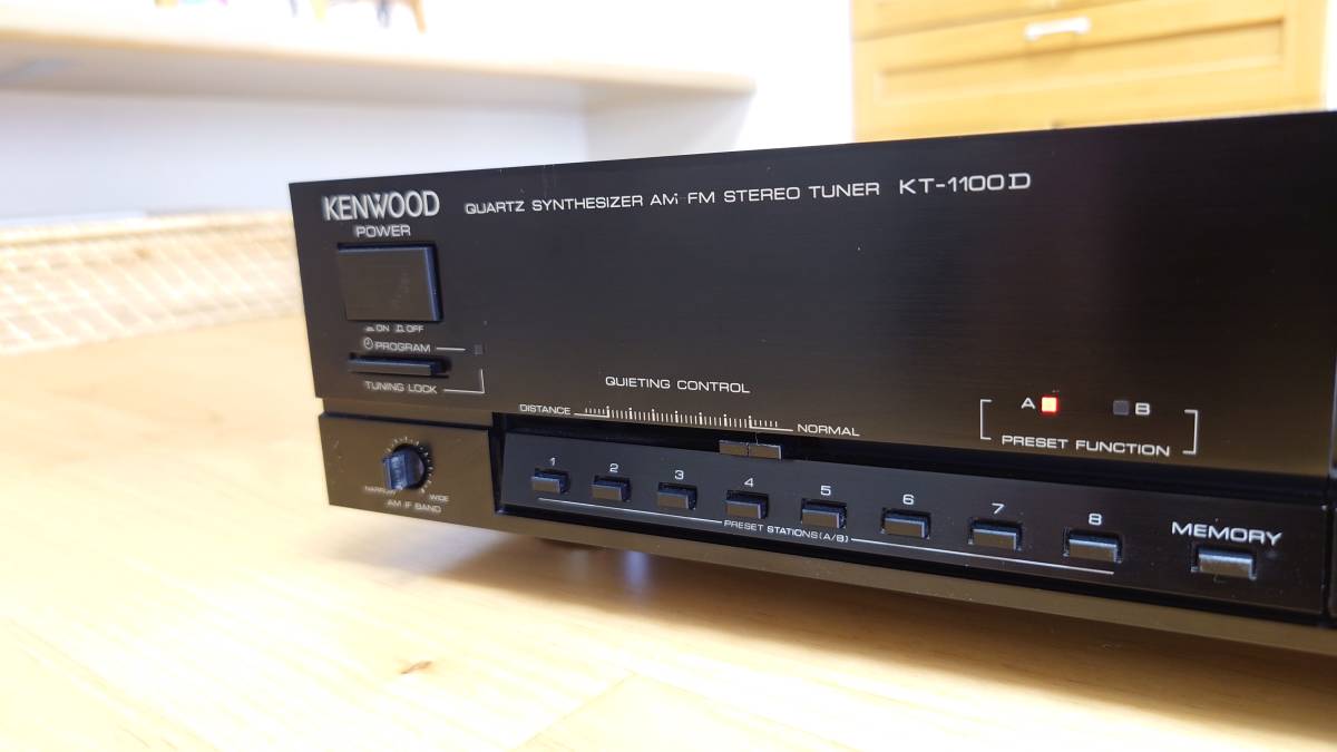 N47☆ケンウッド KENWOOD FM⁄AMチューナー KT-1100D 動作品 中古 ☆ 名機！