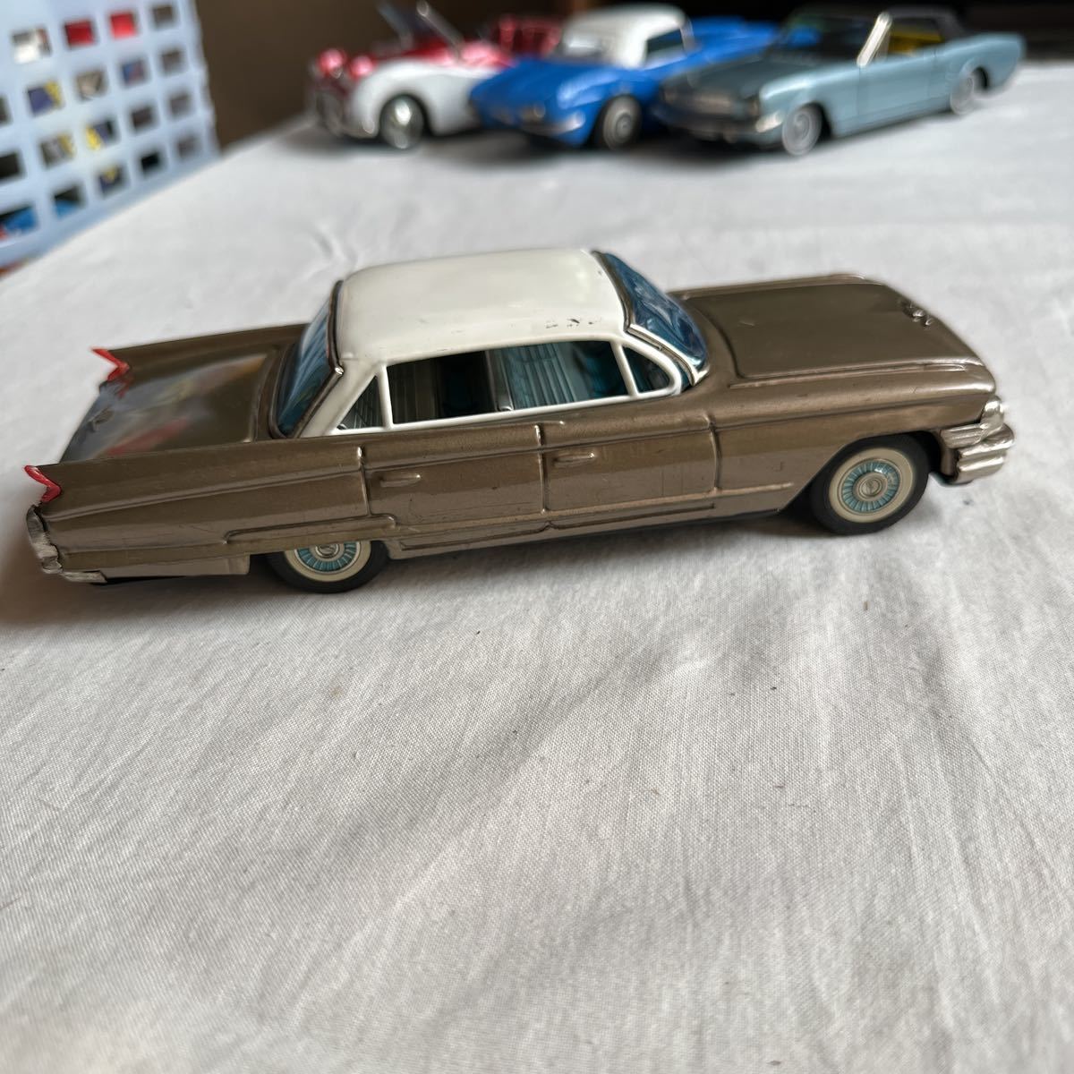 昭和レトロ 当時物 ブリキカー 萬代屋 日本製 キャデラック CADILLAC