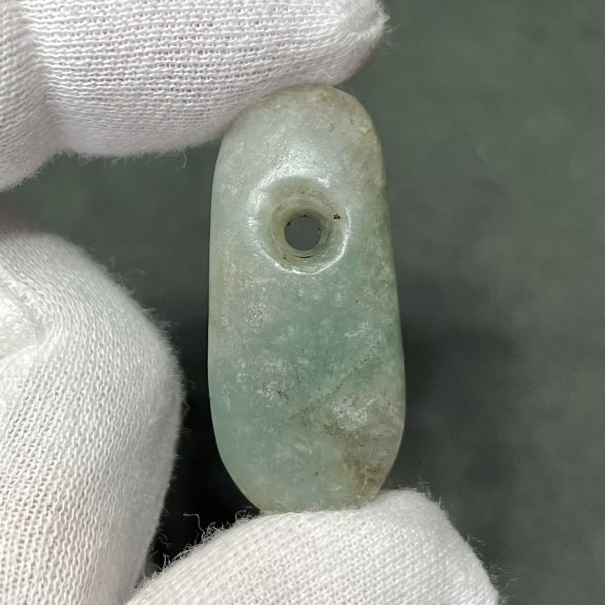 美石目 勾玉 縄文 大珠 4.2cm□装身具 翡翠質赤色石 極上形状 □縄文期