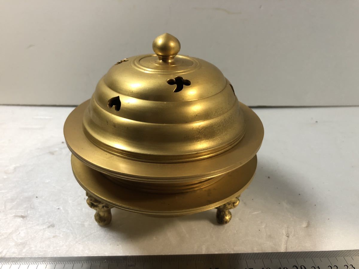火舎香炉 密教法具 | 仏具 真鍮製 別上筋彫前具