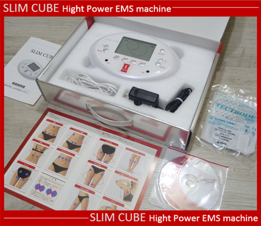 ★美品 ハイパワー・高周波EMSマシン SLIM CUBE 腹筋 筋肉運動 ダイエット シェイプアップ効果 エクササイズ 痩身 スリムビューティハウス.