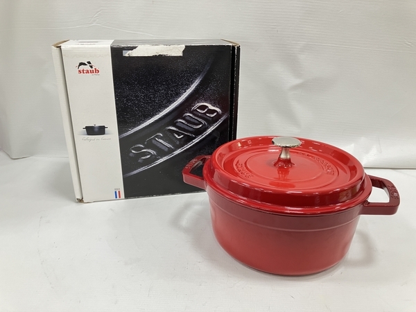 キッチン・食器 m*m様 新品未使用品 staub Cocotte Ronde 24cm ブラッ