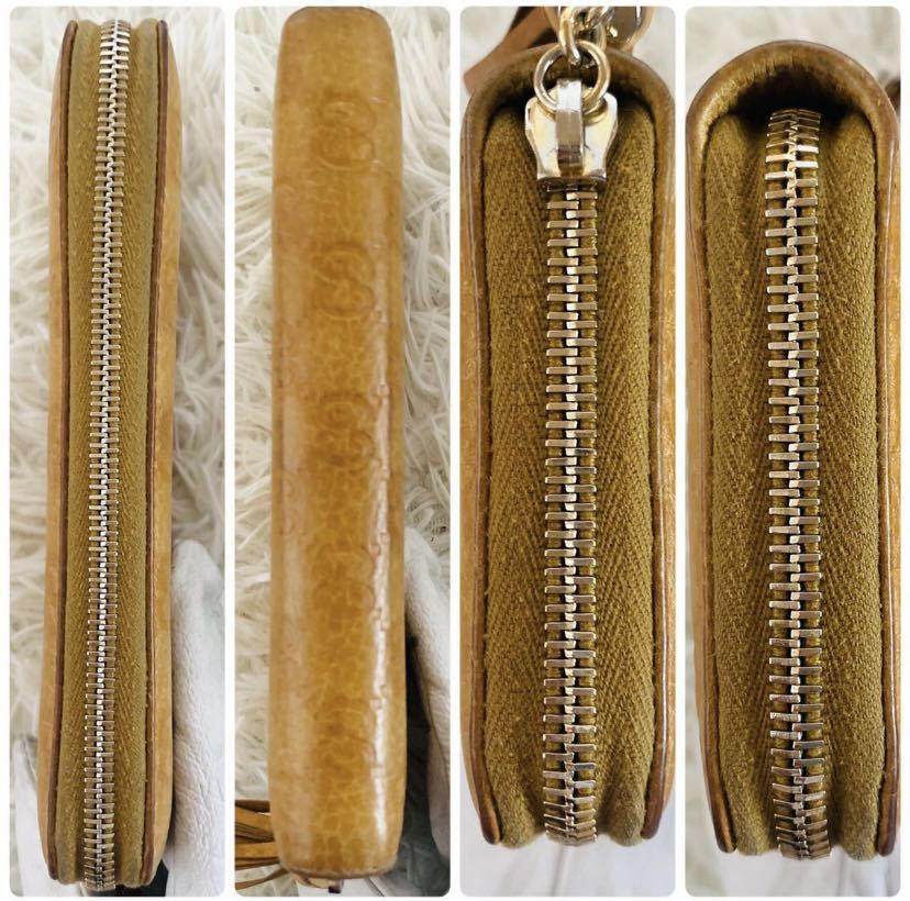 GUCCI グッチ オフザグリッド GG柄 ラウンドファスナー長財布 美品