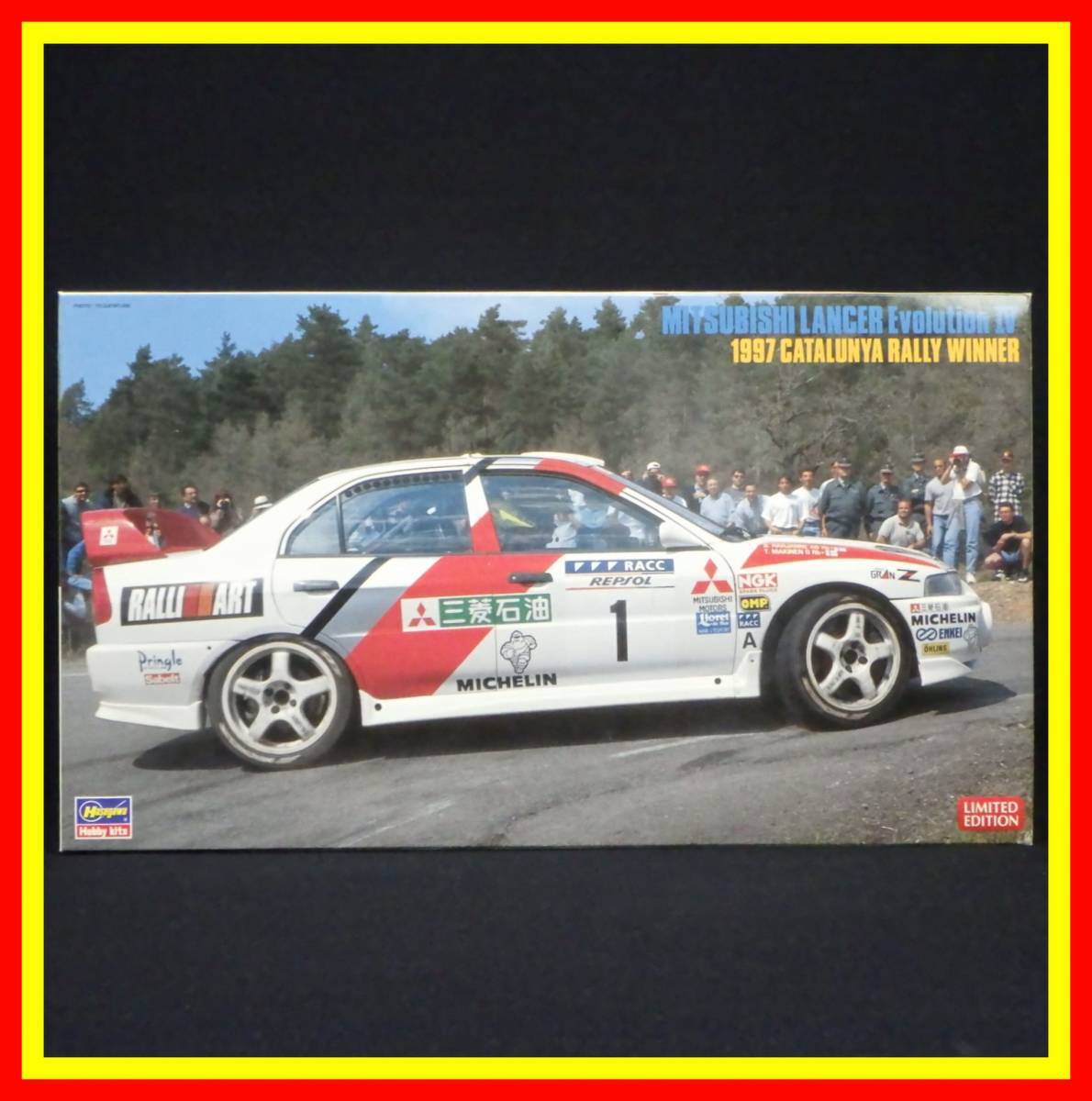 李5541 未組立 保管品 1/24 ハセガワ リミテッドエディション 三菱 ランサー エボリューション IV “1997 カタルニア ラリー ウィナー”