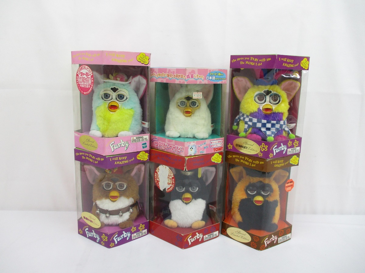 3385Y 未開封 ファービー FURBY ファービー人形 まとめ6個★ ファービーベイビー 限定 スプリング 卒業 ターゲット限定・ピエロ トナカイ等