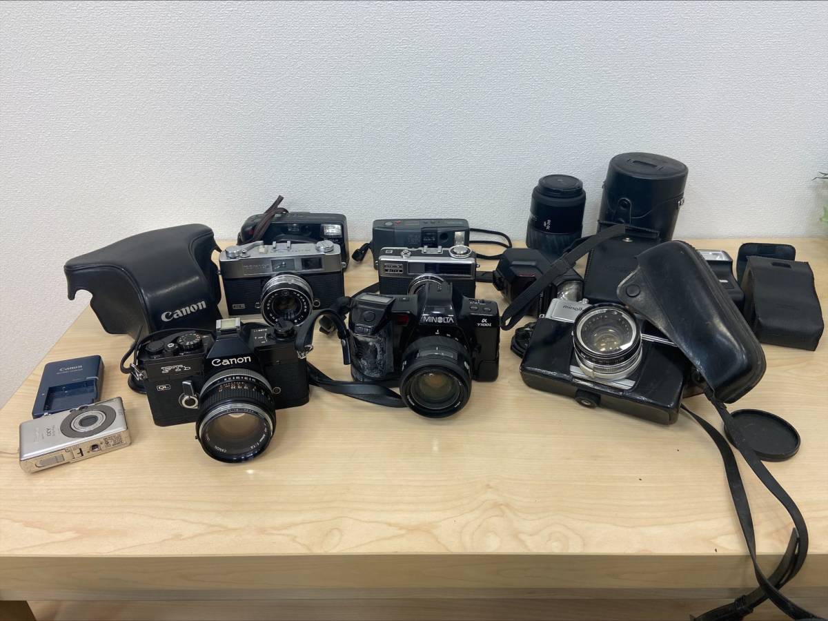 #3016A カメラ CANON FTb IXY minolta 7s α7700i KONICA auto S2 FUJICA Driveフィルム ※中古品 動作未確認