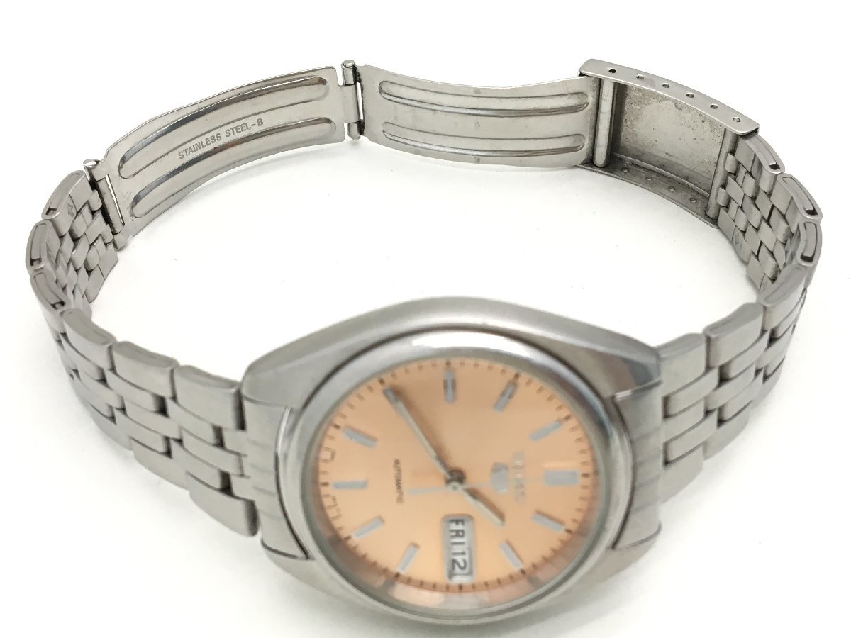 セイコー ピンク メンズ 腕時計 自動巻 7s26-0430 希少SEIKO 5