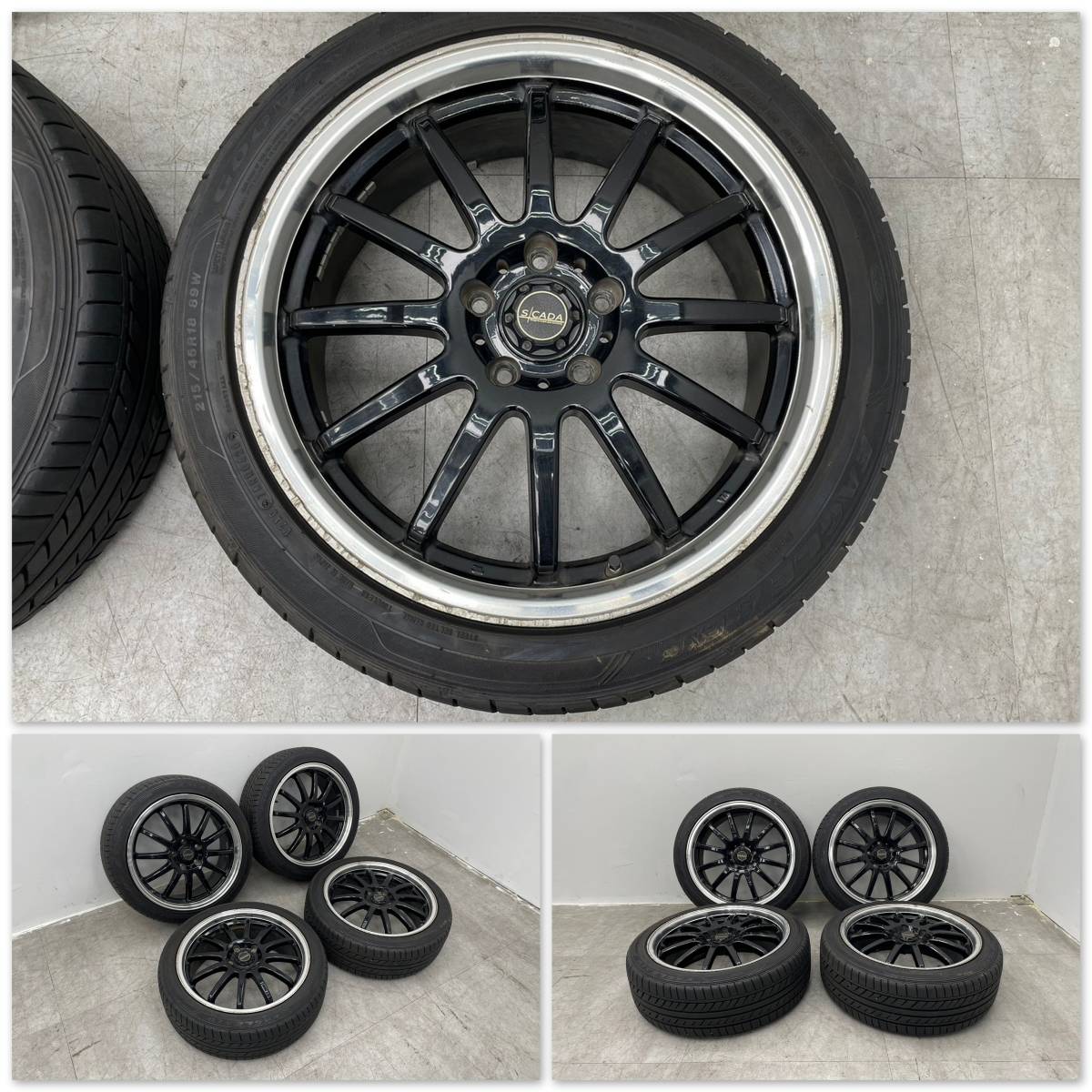 T19 SCADA エスカーダ ホイール 5穴 215/45/18 18インチ PCD114.3 7.5J  