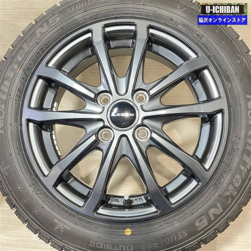 155/65R14 軽自動車 N-BOX タント 等 レーベン 4.5-14+45 4H100 2022年