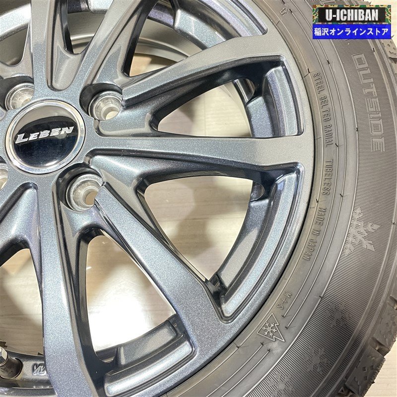 155/65R14 軽自動車 N-BOX タント 等 レーベン 4.5-14+45 4H100 2022年