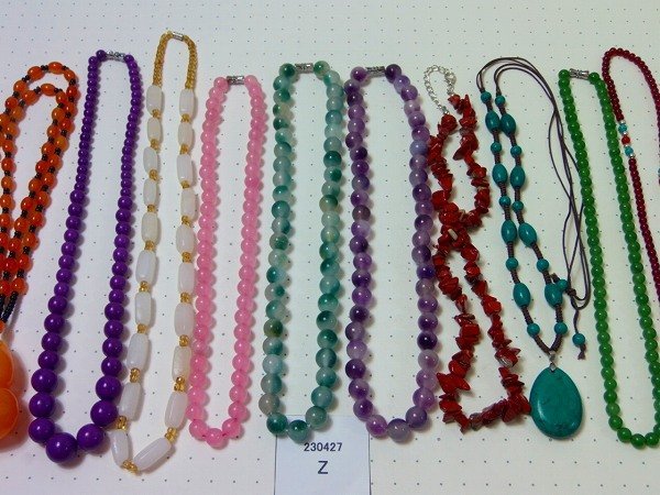 Na1■天然石 ネックレス ペンダント 10本セット★レディースアクセサリー まとめ売り おまとめて大量 色石 カラーストーン 女性@@230427Z