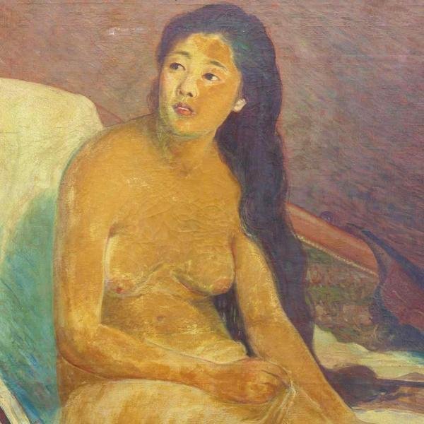 大作　油彩画　【舞踏会】　肉質画 藤田嗣治の代表作、《舞踏会の前》の修復が完了 | ニュース | アイエム