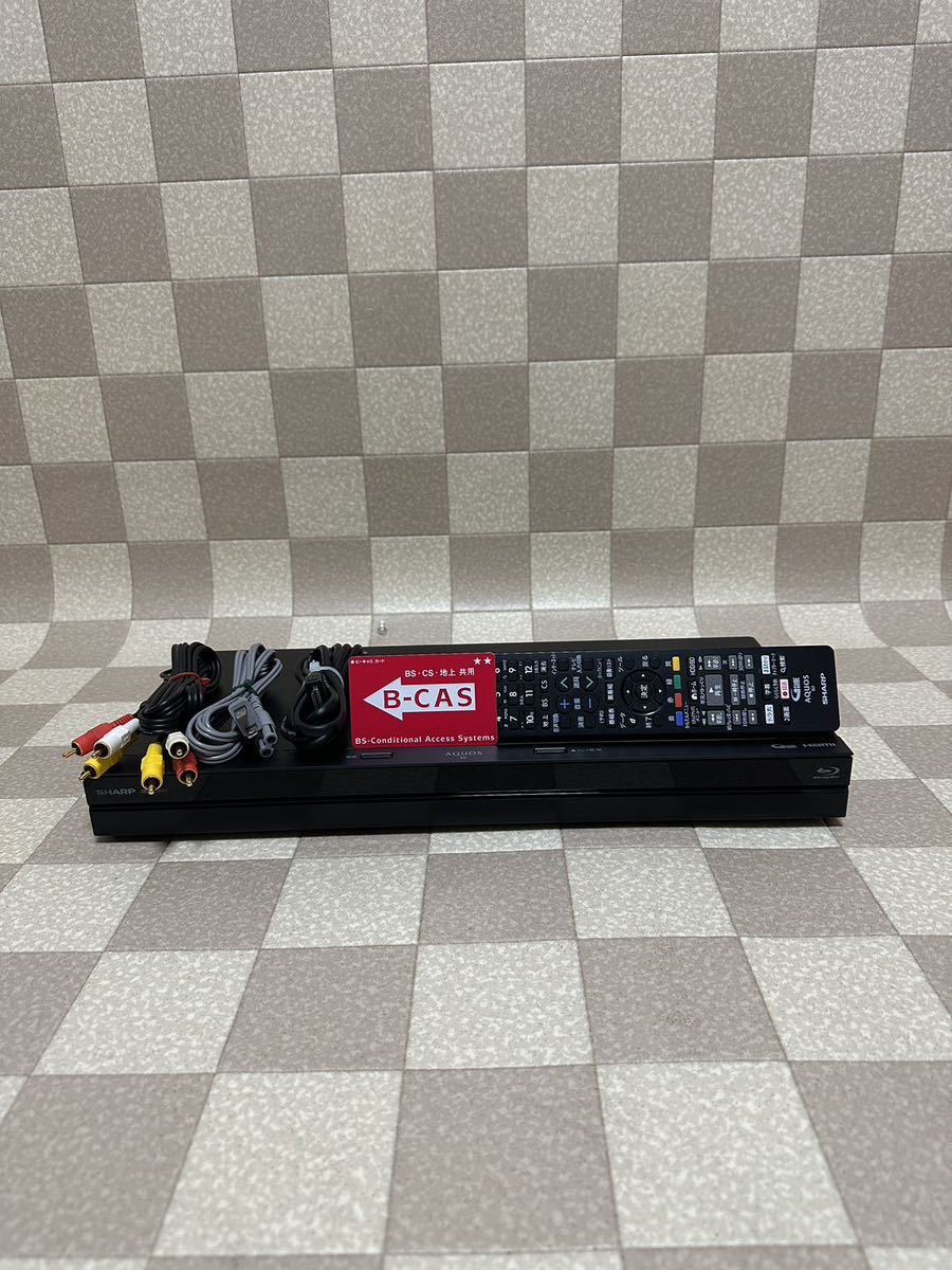 500GB SHARP シャープ ブルーレイディスク HDD/BDレコーダー 2B-C05BW1 2019年製 純正BD リモコン付き ※通電確認 ジャンク品