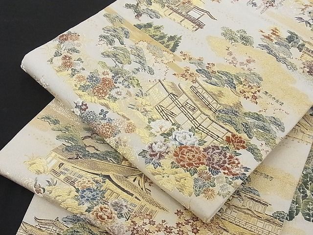 着物屋こころ□至宝綴 六通柄袋帯 世界文化遺産 京の十