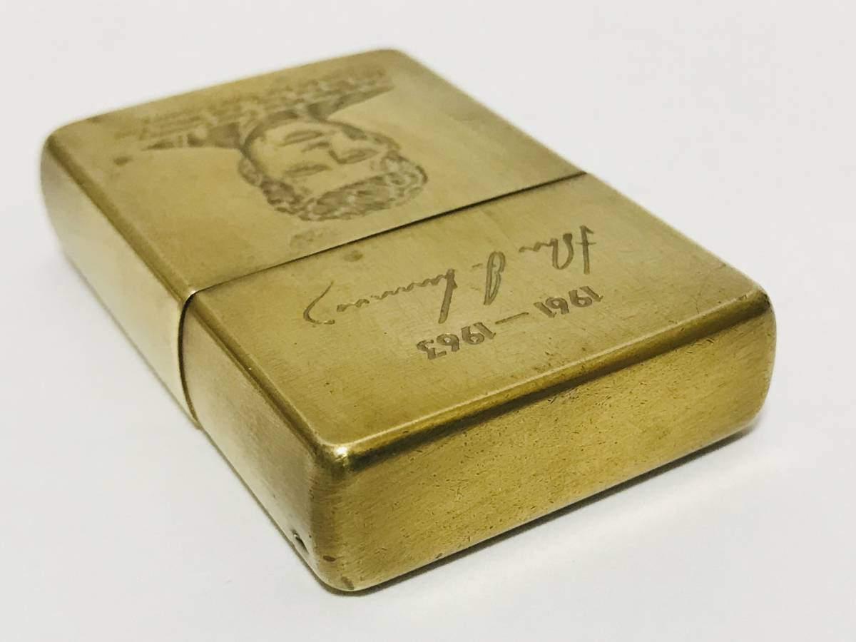 ZIPPO ジッポ ジョン.F.ケネディ 1961-1963 フラットトップ 真鍮 1989 