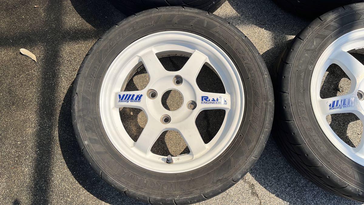 RAYS レイズ TE37 14インチ 5j +35 pcd114.3 4穴 175/60/R14 ADVAN 