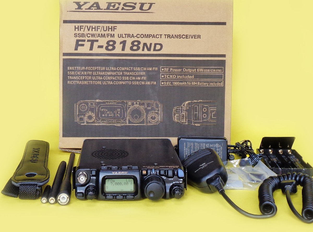 YAESU FT-817ND 極美品　新スプリアス適合機 メーカー総合調整済み YAESU《新スプリアス》HF/50/144/430MHz FT-818ND