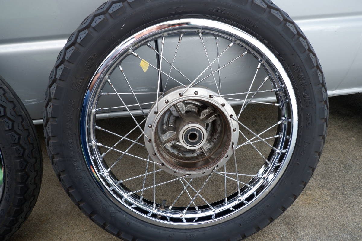 CB400F 398 408 純正ホイール前後セット クロームメッキスポーク 訳 