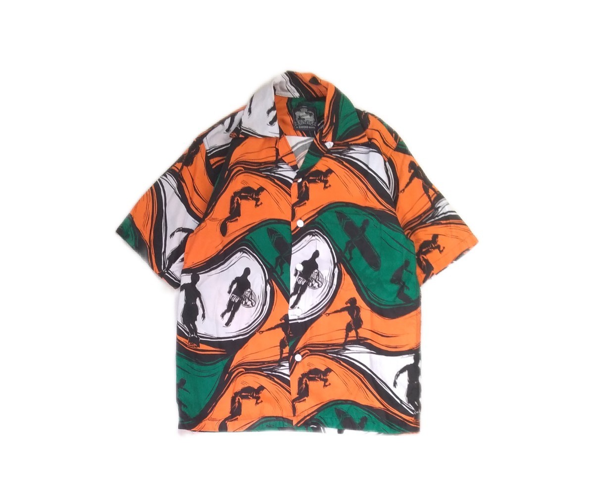 本格派 50s復刻 美品 ハワイ製 KONA BAY サーファー レーヨン 開襟 半袖アロハシャツ ハワイアン コナベイ カハナモク ビンテージ 2305170