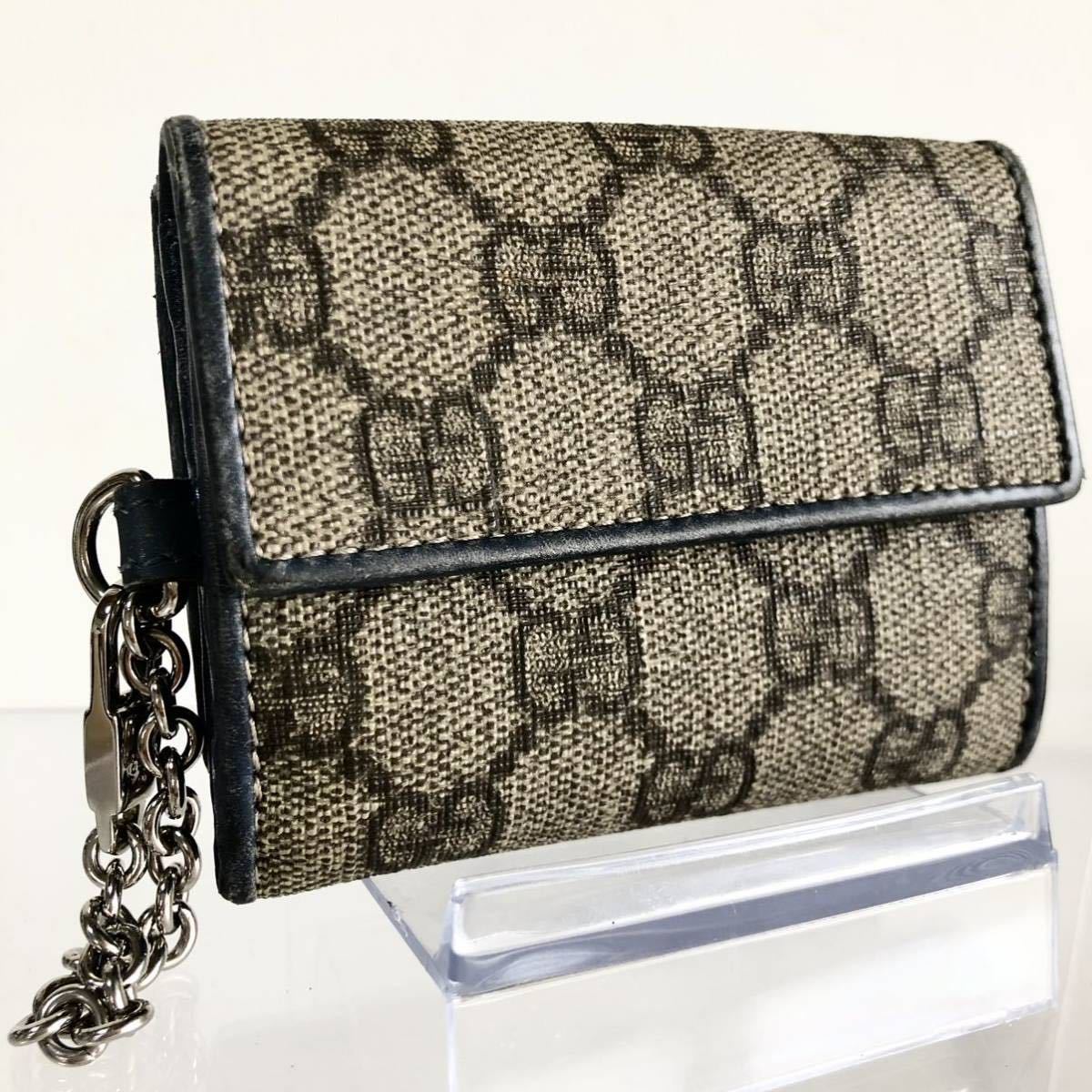 グッチ GUCCI ズゥミ チェーンミニウォレット 570660 二つ折り財布